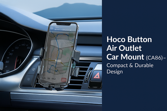 Hoco Button Air Outlet Car Mount (CA86) – Compact & Durable Design
