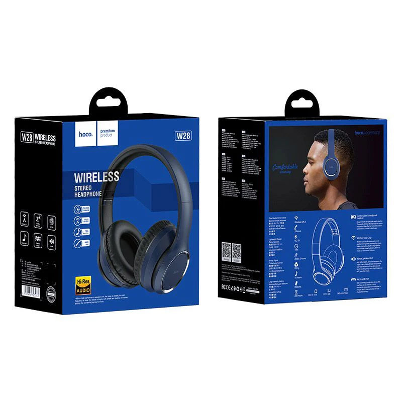 Hoco W28 Stereo Headphones – Crystal Clear Sound & Ultimate Comfort