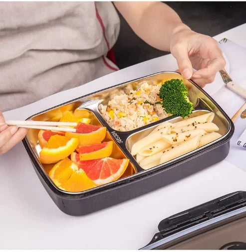 "FreshLock™ Stainless Steel Lunch Box – Leakproof, Durable & Eco-Friendly"