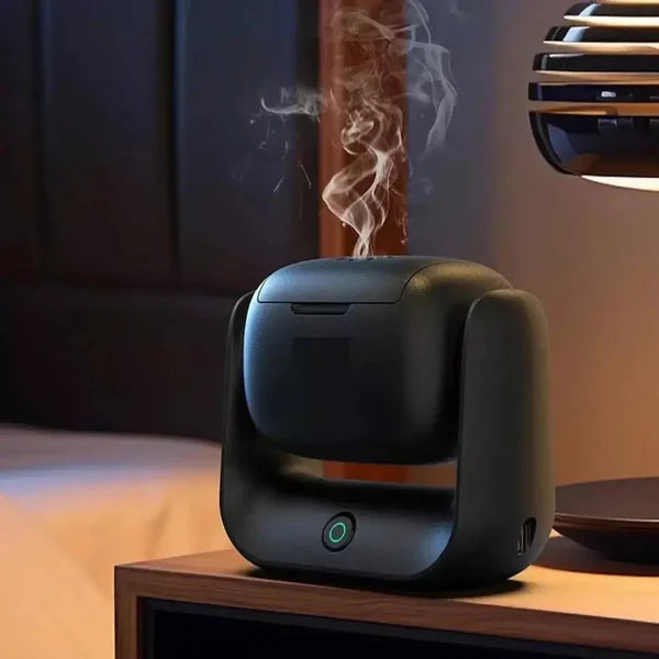Luxury Rotating Electric Bukhoor Burner – Elegant Incense Diffuser for Home & Office